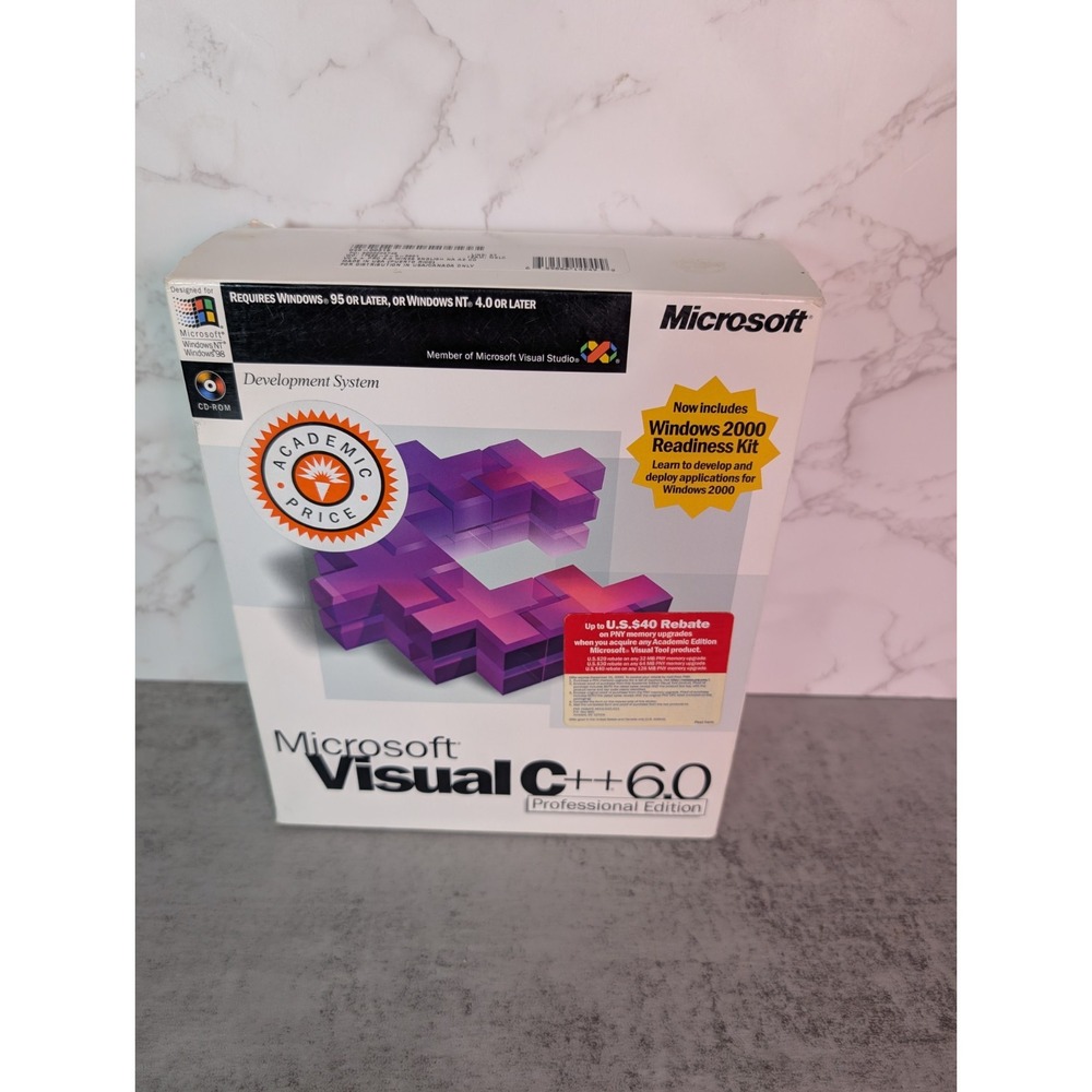 Microsoft Visual C++ 6.0 Professional Edition Immaculate Condition with CD Key